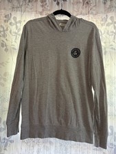 Jack  Jones, Gray Long Sleeve Jersey Hoodie With Logo, Size Large