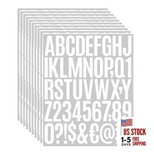 10 Sheets 500 Pcs Vinyl Letter Stickers, 2 inch Self-Adhesive 2 Inch,white