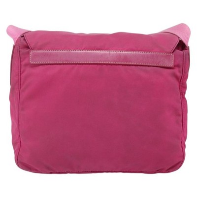 PRADA Shoulder Bag Nylon Pink Silver Auth ti3838 | eBay
