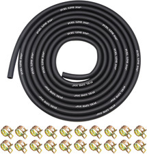 10 Feet 3/16 Inch ID Fuel Line with 20Pcs 2/5 Inch ID Hose Clamps for Kawasaki K