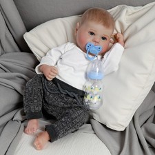 18" Realistic Reborn Baby Dolls Vinyl Silicone Newborn Boy Real Baby Doll Gift
