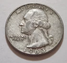 1963-D Washington Quarter • 90% Silver • Circulated • X126