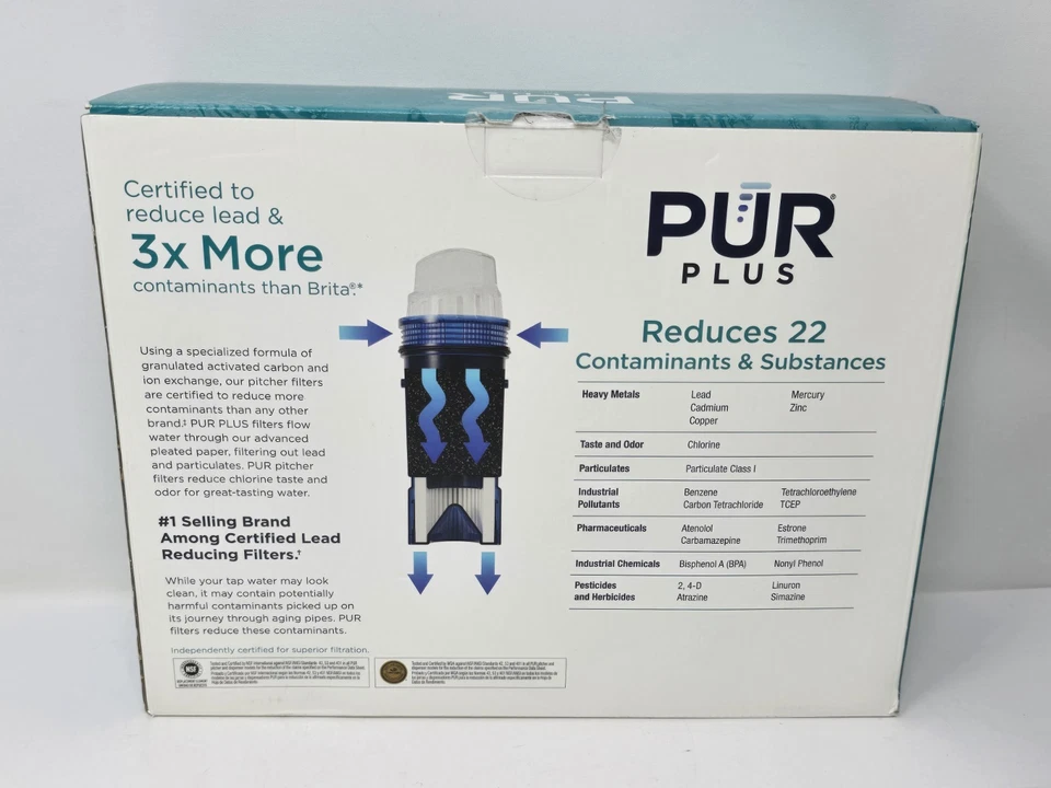 PUR PLUS PPF951K Pitcher & Dispenser Replacement Filter 5-Pack - NEW - Image 2 of 4