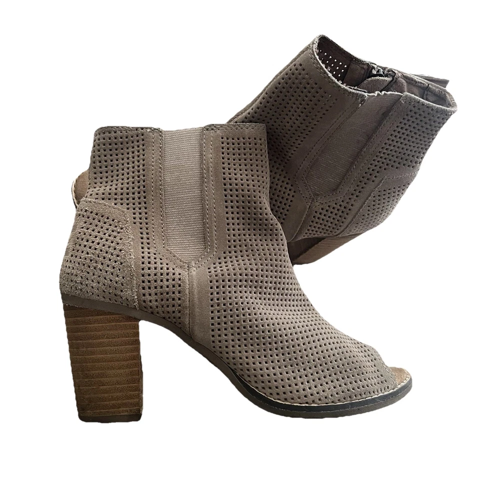 TOMS Easy Slip On Ankle Booties Womens Size 7 Boho Genuine Leather - Image 3 of 4