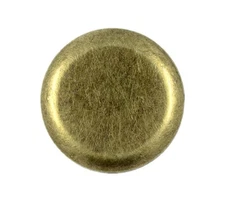12 Pieces Beveled Edge Antique Brass Metal Shank Buttons. 25mm 1 inch