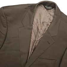 Jos A Bank Signature Blazer Mens 44R Brown Herringbone Wool Sport Coat Jacket