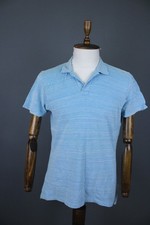 Orlebar Brown Felix Blue Heathered Cotton Collared Short Sleeve Polo Shirt Sz XL