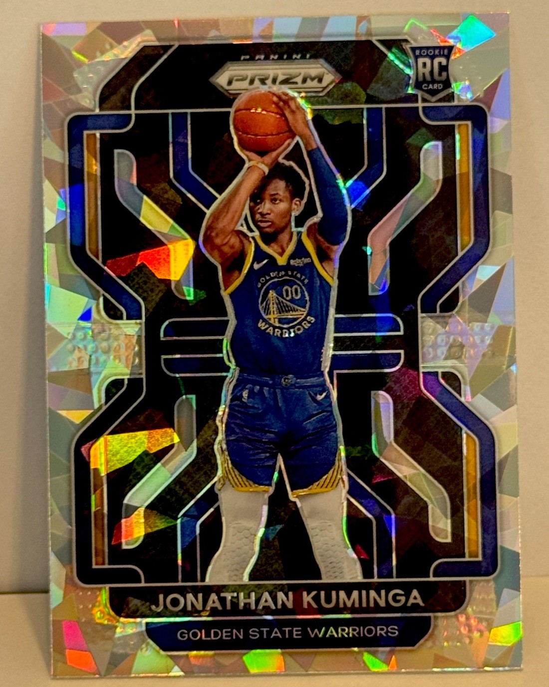 2021-22 Prizm Prizms Ice #307 Jonathan Kuminga Golden State Warriors RC