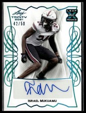 2021 Leaf Trinity #BA-IM1 Israel Mukuamu Platinum #/50