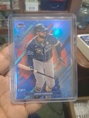 2025 Topps Finest - Rare Junior Caminero #266 Blue Refractor /99