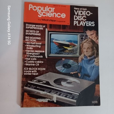 Popular Science Magazine Feb 1977 Video-Disc Players Boating Outboards Retro