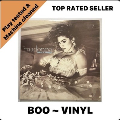Madonna Like A Virgin 12'' Vinyl Lp  record With Lyric Inner  sire EX / VG+ Con