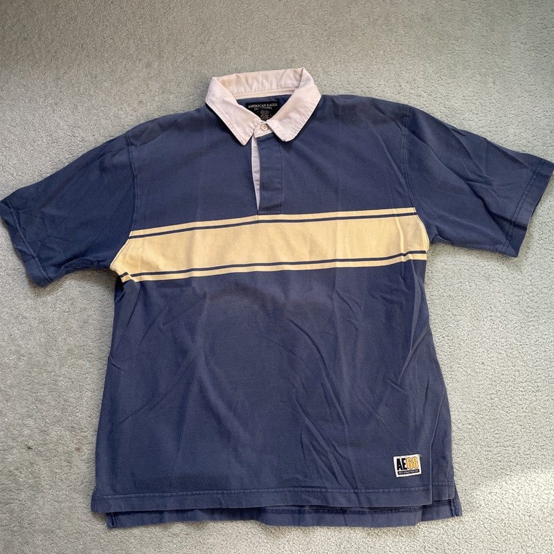 American Eagle Outfitters Men’s Short Sleeve 3 Button Polo Shirt/ Size M
