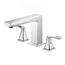 Roman Tub Faucet, 3 Hole Waterfall Bathtub Faucet, Bath Tubs Faucets Set with 2