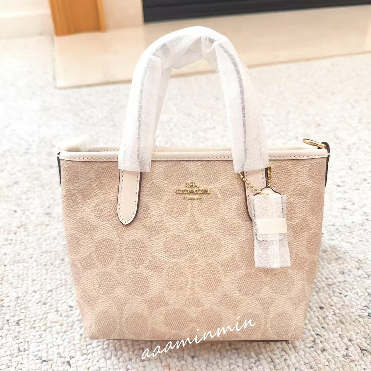 NWT Coach City Mini Tote Bag In Signature Canvas CW032 | eBay