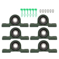 6-pc UCP202-10 Pillow Block Bearing 5/8" Bore 2-Bolt Self-Aligning Solid Base