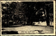Postcard MI Empire Michigan Glen Lake Trailer Camp c1940s E23