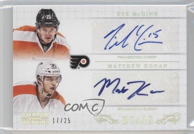 2013-14 National Treasures Gold Holofoil 17/25 Matthew Konan Rookie Auto RC 8db