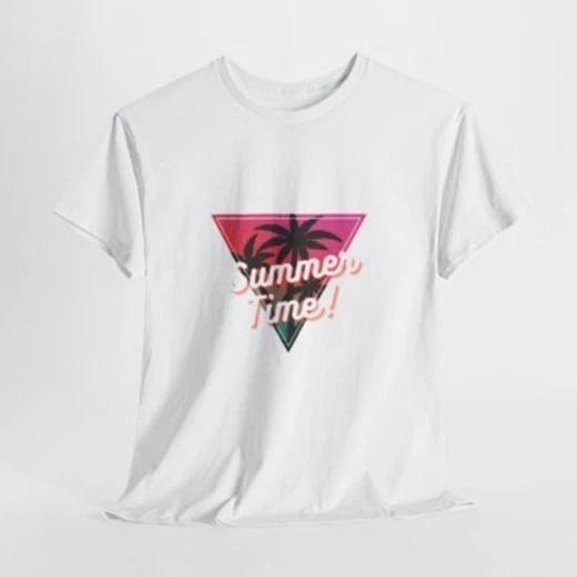 Summertime Palm Triangle T-Shirt | Retro Sunset Beach Vibes
