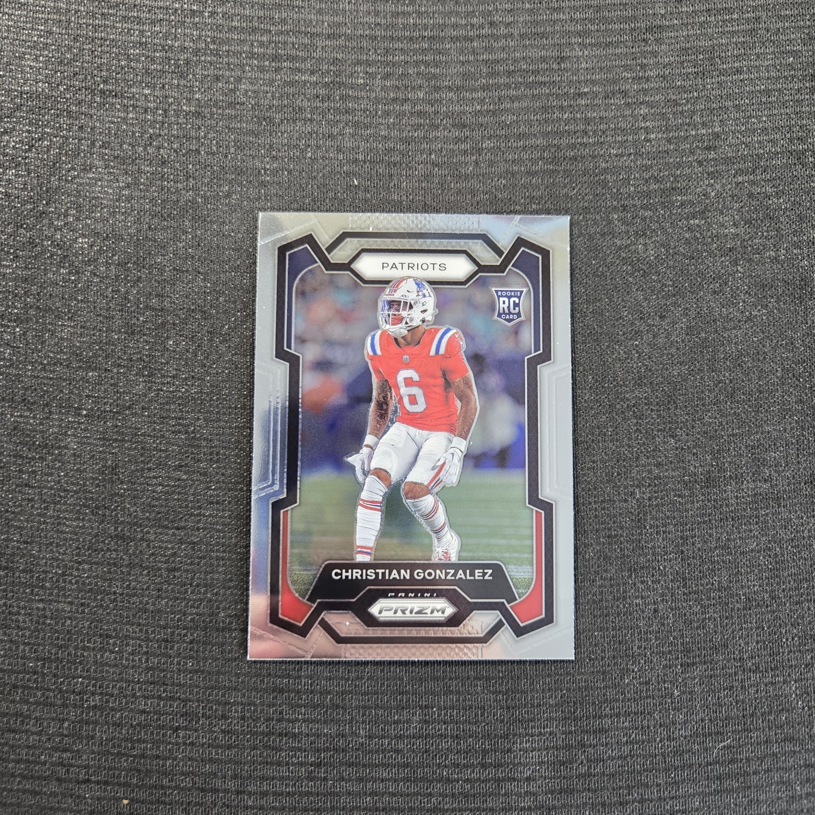 2023 Panini Prizm Football New England Patriots Christian Gonzalez Card #369 RC