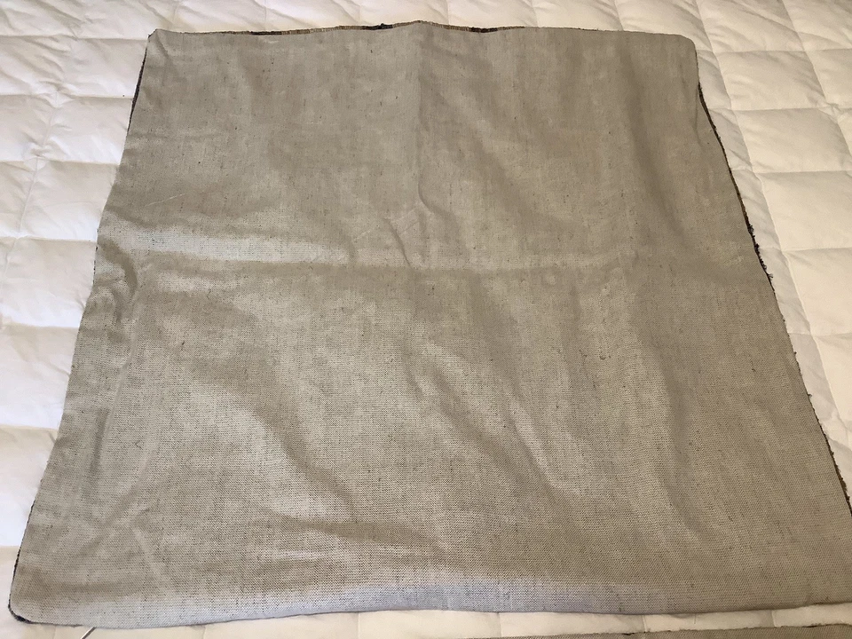 Juego de 2 fundas de almohada de caja y barril 23x23" Riviera tejido a rayas mezcla de lino Foto 4 de 4