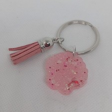 Pink Seashell Keychain with Tassel for Women Girls