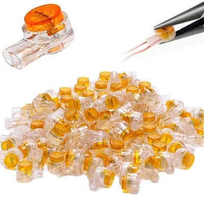 CTRICALVER Schloss UY Stecker Telefonleitung 2 Löcher * UY * 100 Stück, orange 