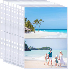 50 Pack Photo Sleeves Holds 200 5"x7" Photos, Clear Photo Page Protector for 3 R