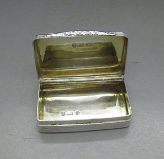 ANTIQUE WILLIAM IV GOOD SOLID STERLING SILVER SNUFF BOX 43g 5.5CM TS BIRM 1836