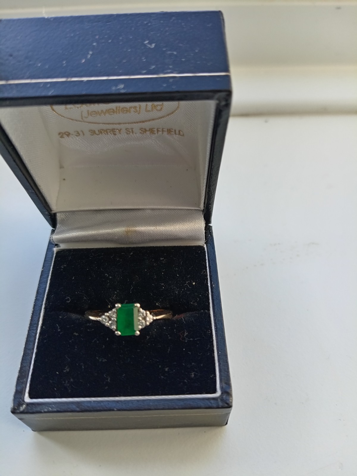 9kt Emerald and Diamond Ring