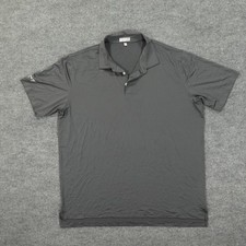 Peter Millar Summer Comfort Polo Shirt Mens 2XL Gray Golf Performance Stretch