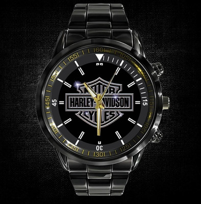 Personalized Harley Motor Racing Davidsonn Black Stainless Steel Watch For Men