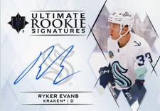 2023-24 Ultimate Collection Ultimate Rookie Signatures Ryker Evans #URS-RE