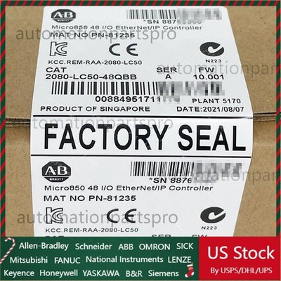 NEW Sealed AB Allen-Bradley 2080-LC50-48QBB Micro850  EtherNet/IP Controller