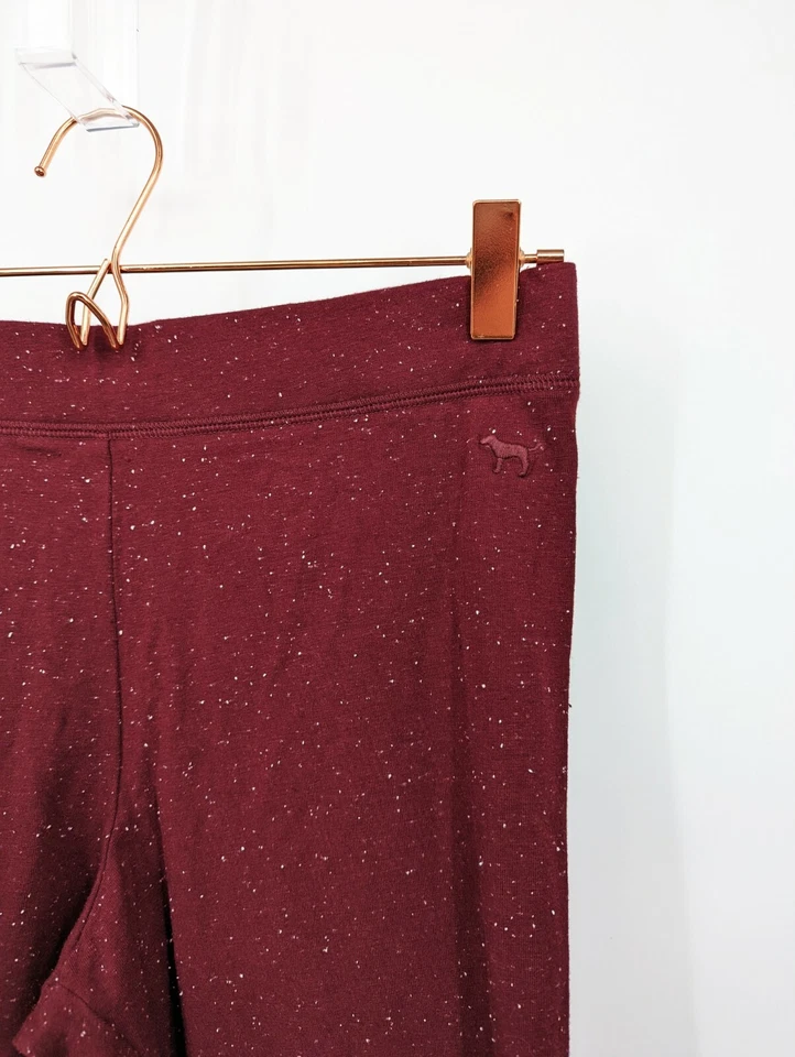 Leggings Victoria's Secret ROSA para mujer L rojo borgoña mezcla de algodón moteado Foto 3 de 4