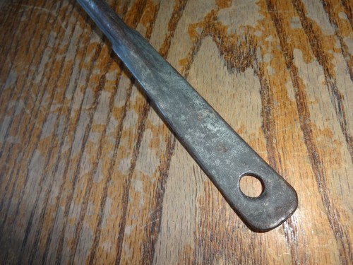 Antique Hand Forged Wrought Iron 2 Tine Carving Fork 11 1/2" - Picture 2 of 5