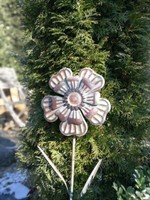 Vintage Blume Stefan Antik-GrüN BlüTe Gartenstecker Shabby Chic Gartendeko