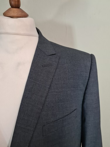 Armani Collezioni Single Breasted Peak Lapel Wool 2 Piece Suit Grey uk 46 eu 56 - Picture 4 of 16