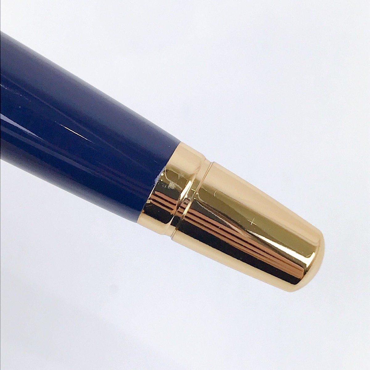 HARRY WINSTON ボールペン ネイビー HARRY WINSTON Novelty Navy/Gold Cap type Ballpoint Pen wz