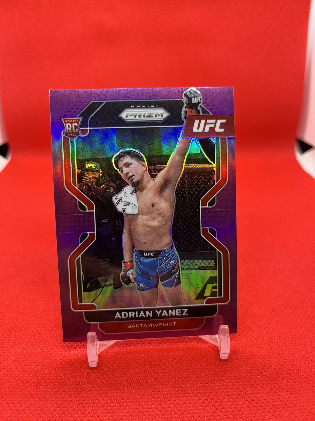 Adrian Yanez UFC 2022 Panini Prizm Purple Prizm RC Rookie Card 107/149