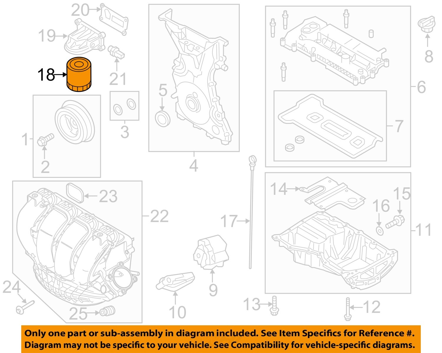 FORD OEM Engine-Oil Filter BE8Z6731AB