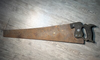 VERY RARE ROSE FLOWER Antique EC Atkins Hand Saw Carved Handle Collectible Tool