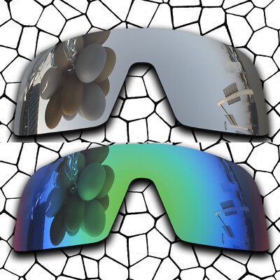 Silver&Green Anti-Scratch Lenses Replacement For-Oakley Sutro Polarized
