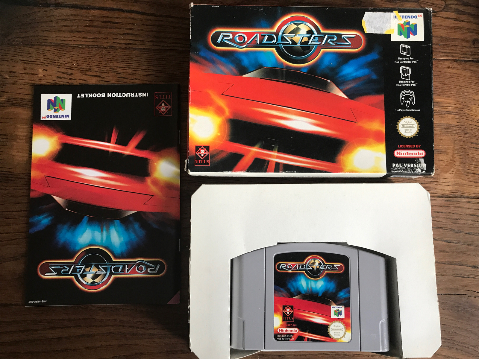 ROADSTERS Nintendo 64 N64 Jeu Complet En Boîte Version Pal Bon État