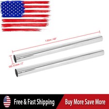 2pcs 2 T304 Stainless Steel Straight Exhaust Pipe Tube Piping Tubing 51mm