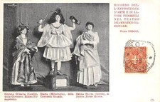 C4136) ROMA 1899, LAVORI FEMMINILI, BAMBOLE SIBILLA CUMANA, DIANA E ELENA. VG.
