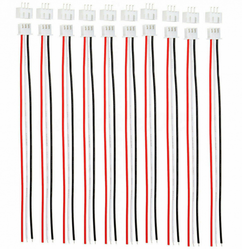 10 sets Mini Micro JST XH2.54mm 3-Pin Connector Plug With Wire Cable 150mm - Picture 4 of 6