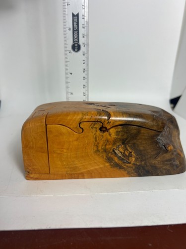 Richard Rothbard Vintage Hand Carved Live End Wood Puzzle Jewelry Trinket Box !! - Picture 7 of 19