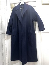 House Of Fraser Vintage Wool And Cashmere Blend Navy Blue Coat Size 12