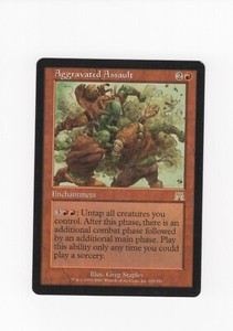 Aggravated Assault Onslaught LP MTG Magic the Gathering 1